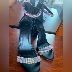 4” rhinestone heels